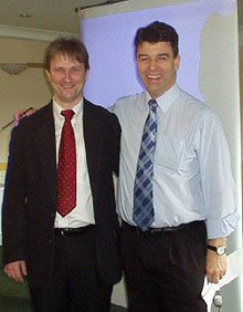 Uwe Hampel with Professor Hugh McCann